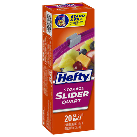 Hefty Slider Food Storage Quart Bag 20 CT