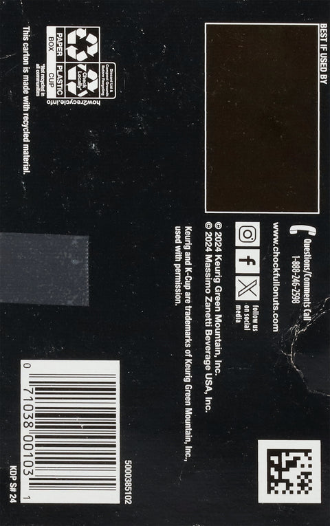 Chock Full O'Nuts Dark Roast Upper West Side Coffee 12 K-Cup Pods