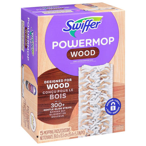 Swiffer Powermop Wood Mopping Pads 5 ea