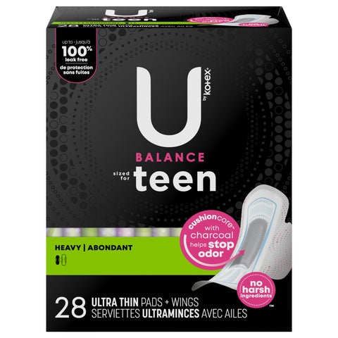 U By Kotex Ultra Thin Pads With Wings 28 CT
