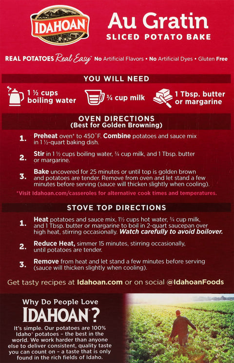 Idahoan Au Gratin Potatoes Homestyle Casserole 4 OZ