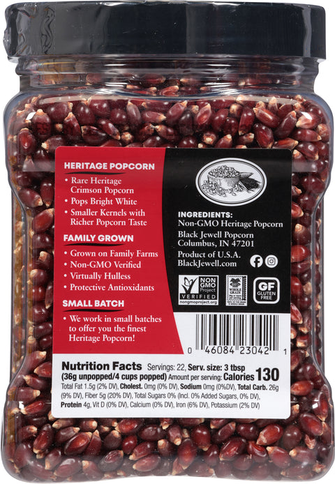 Black Jewell Crimson Popcorn Kernels 28.35 OZ