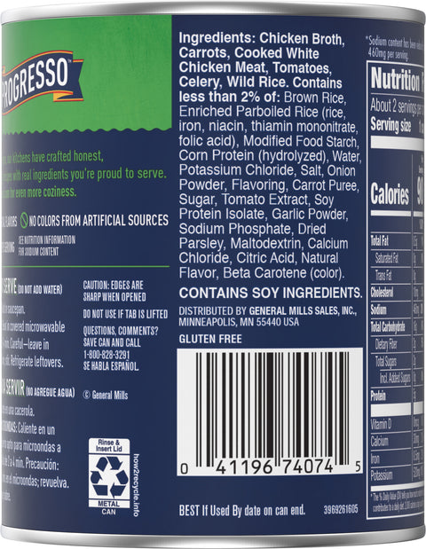 Progresso Healthy Favorites Soup 45% Less Sodium Chicken & Wild Rice 18.5 OZ