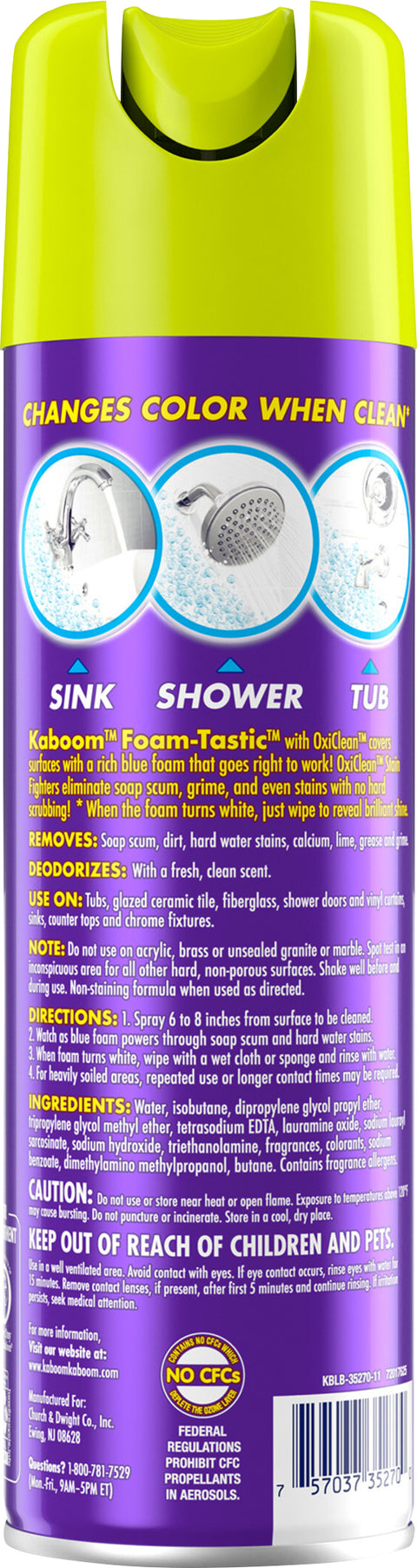 Oxi Clean Foam Lemon Citrus Bathroom Cleaner 19 OZ