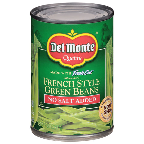 Del Monte Vegetables Fresh Cut French Style Green Beans No Salt Added 14.5 OZ