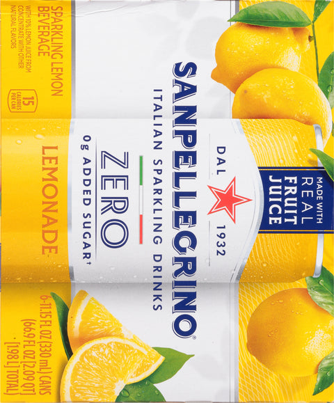 Sanpellegrino Sparkling Lemonade Lemon Beverage 6