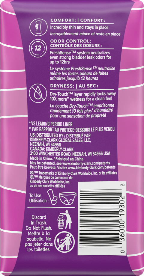 Poise Under Garments Extra Coverage Liner 24 CT
