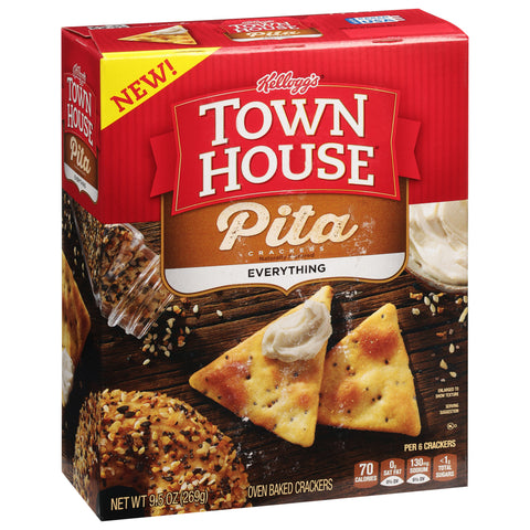 Kellogg's Town House Pita Crackers Sea Salt 9.5 OZ