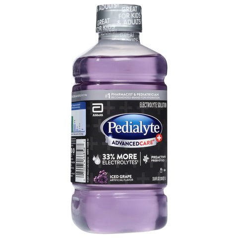 Pedialyte AdvancedCare+ Ice Grape Electrolyte Solution 33.8 fl oz