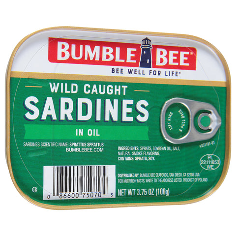 Bumble Bee Wild Caught Sardines in Oil 3.75 OZ