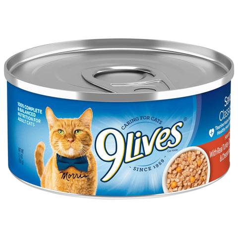 9 Lives Hearty Cuts Turkey Chicken Cheese In Gravy 5.5 OZ