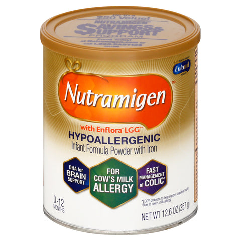 Nutramigen 0-12 Months Hypoallergenic Powder with Iron Infant Formula 12.6 oz