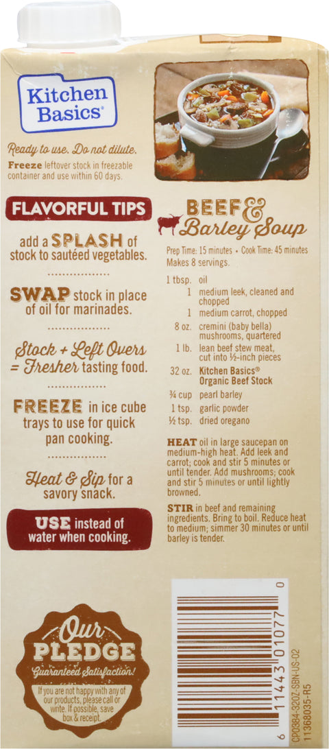 Kitchen Basics Organic Beef Stock 32 OZ