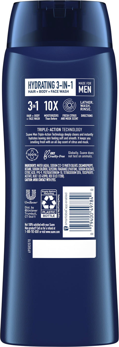 Suave Body Wash Men's 3 In 1 18 FZ