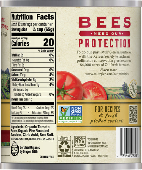 Muir Glen Organic Fire Roasted Crushed Tomatoes 28 OZ