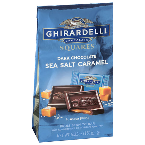 Ghirardelli Dark Chocolate & Sea Salt Caramel Squares 5.32 OZ