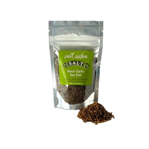 s.a.l.t. sisters Black Garlic Sea Salt - 2 OZ 6 Pack
