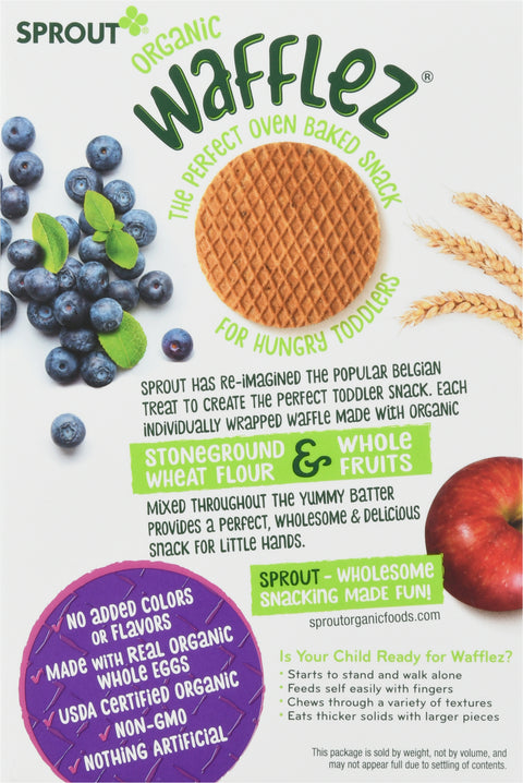 Sprout Organic Wafflez Blueberry Apple 3.15 OZ