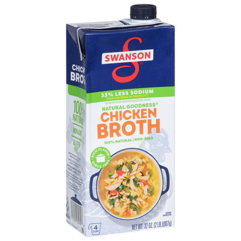 Swanson Natural Goodness Chicken Broth Fat Free 32 OZ