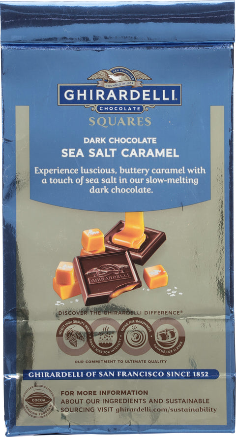 Ghirardelli Dark Chocolate & Sea Salt Caramel Squares 5.32 OZ