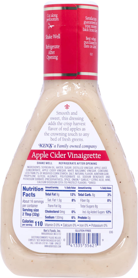 Ken's Steak House Apple Vinaigrette Dressing 16 FZ