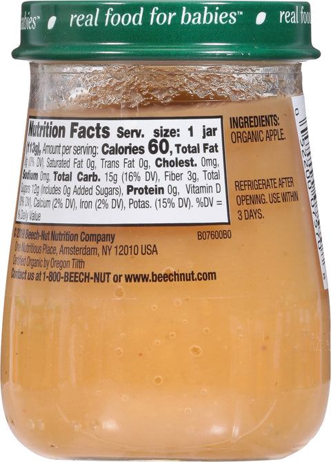 Beech-Nut Organics Stage 1 (4 Months+) Apple 4 oz