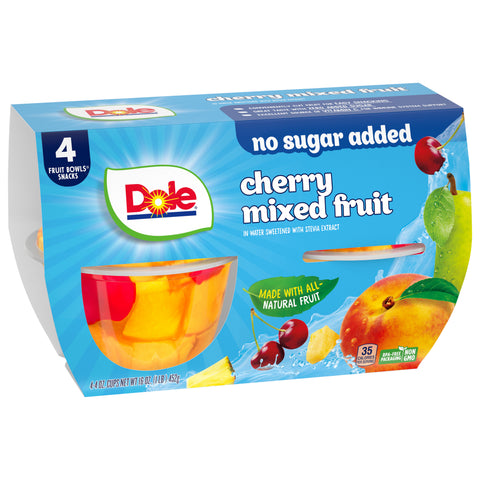 Dole Fruit Cups Cherry Mixed Fruit No Sugar Added 16 OZ