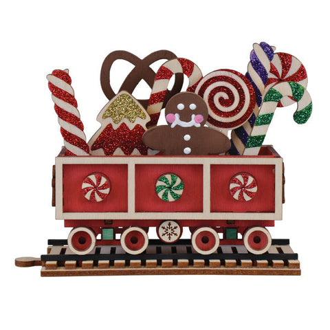 Candy Cane Train Car Ornament