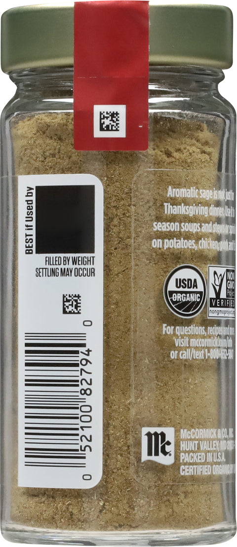 McCormick Organic Rubbed Sage - 0.75 OZ 3 Pack