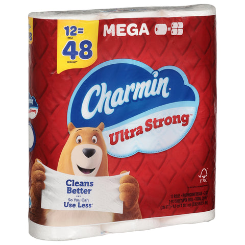 Charmin Ultra Strong Toilet Paper 24 Mega Rolls, 220 Sheets Per Roll