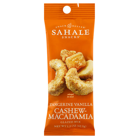 Sahale Tangerine Vanilla Cashew Macadamia Glazed Mix 1.5 oz - 9 Pack