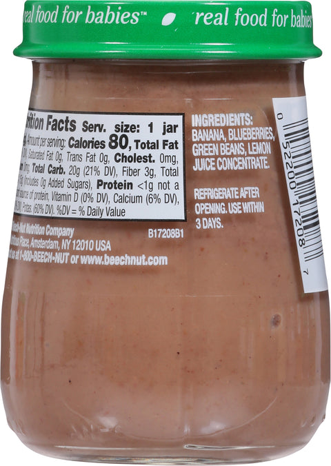 Beechnut Stage 2 Banana Blueberry & Green Beans 4 OZ