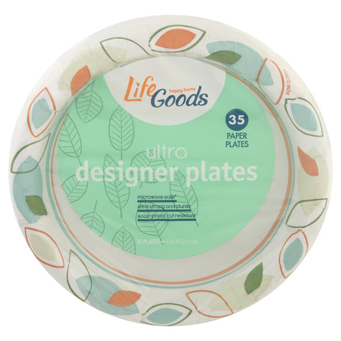 Life Goods 8.62 Inch Ultra Designer Plates 35 ea - 35 CT 10 Pack