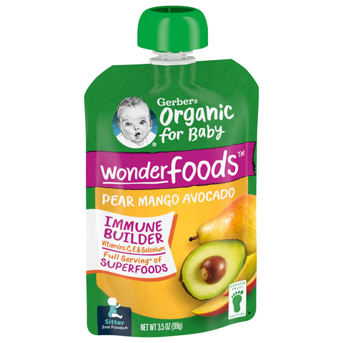 Gerber 2nd Foods Organic Pouch Pear Mango Avocado 3.5 OZ