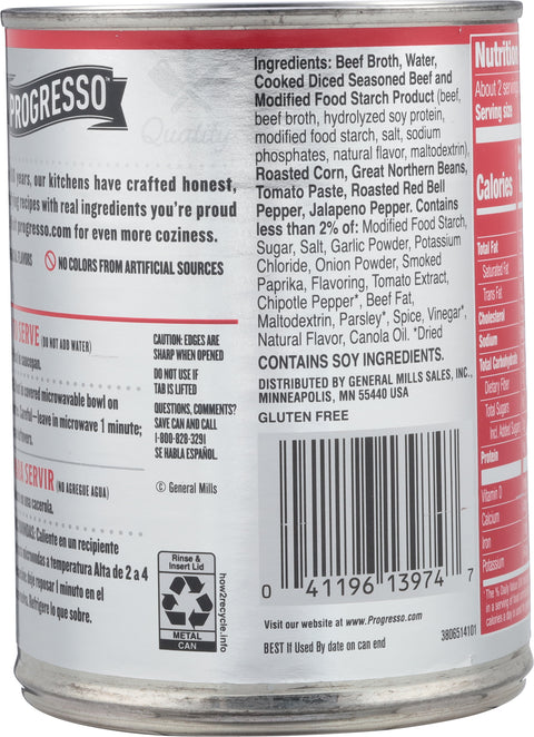 Progresso Pitmaster Steakhouse-Style Steak & Bean Soup 18.5 oz