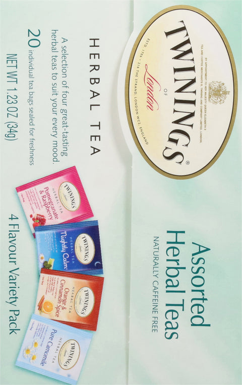 Twinings 4 Variety Pack Herbal Tea 20 CT