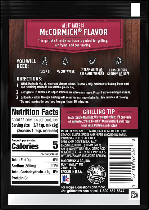 McCormick Marinade Tomato Garlic 0.87 OZ