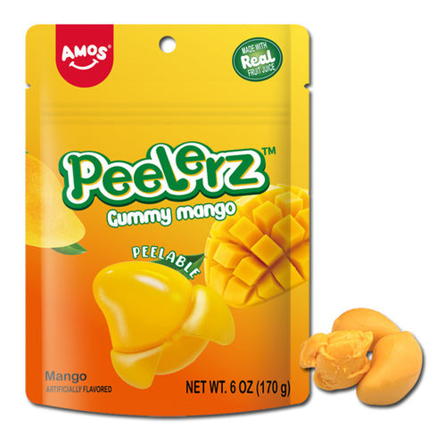 Amos Peelerz Mango Gummy Candy - 6 OZ 36 Pack