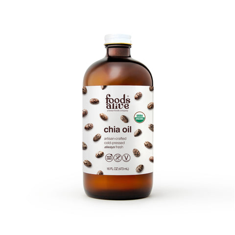 Foods Alive Inc Organic Chia Seed Oil (Glass) - 16 FL OZ 6 Pack