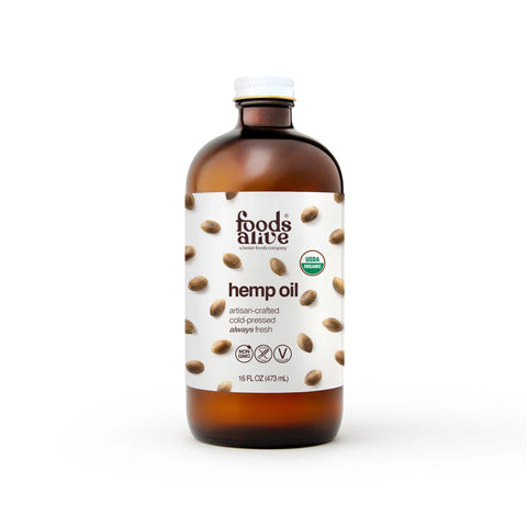 Foods Alive Inc Organic Hemp Seed Oil (Glass) - 16 FL OZ 6 Pack