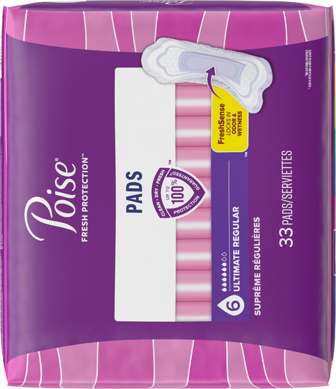 Poise Under Garments Pads Ultimate Coverage 33 CT