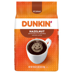 Dunkin Hazelnut Ground Coffee - 18 OZ 6 Pack