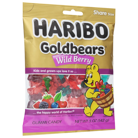 Haribo Goldbears Wild Berry Gummi Candy Share Size 5 oz