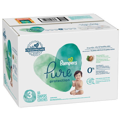 Pampers Diapers Size 3 (16-28 lb) Super Pack 66 CT