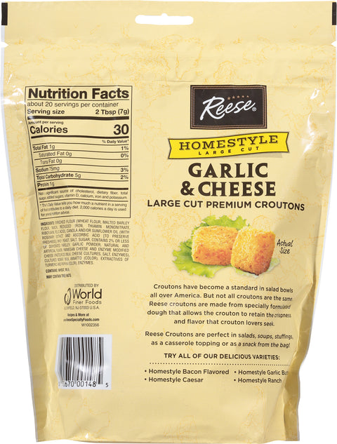 Reese Homestyle Garlic & Cheese Croutons 5 OZ