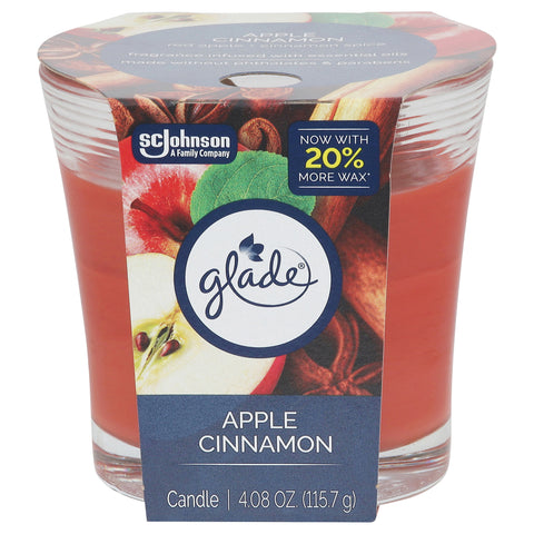 Glade Apple Cinnamon Candle 1 ea - 6 Pack