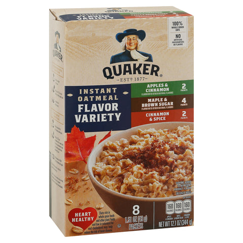 Quaker Instant Oatmeal Flavor Variety Pack 12.1 OZ