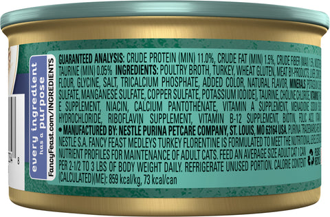 Fancy Feast Medleys Turkey Florentine With Garden Greens 3 OZ