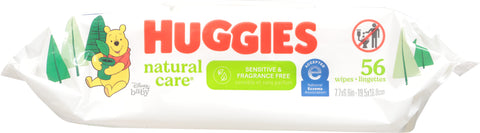 Huggies Baby Wipes Natural Care Fragrance Free 56 CT