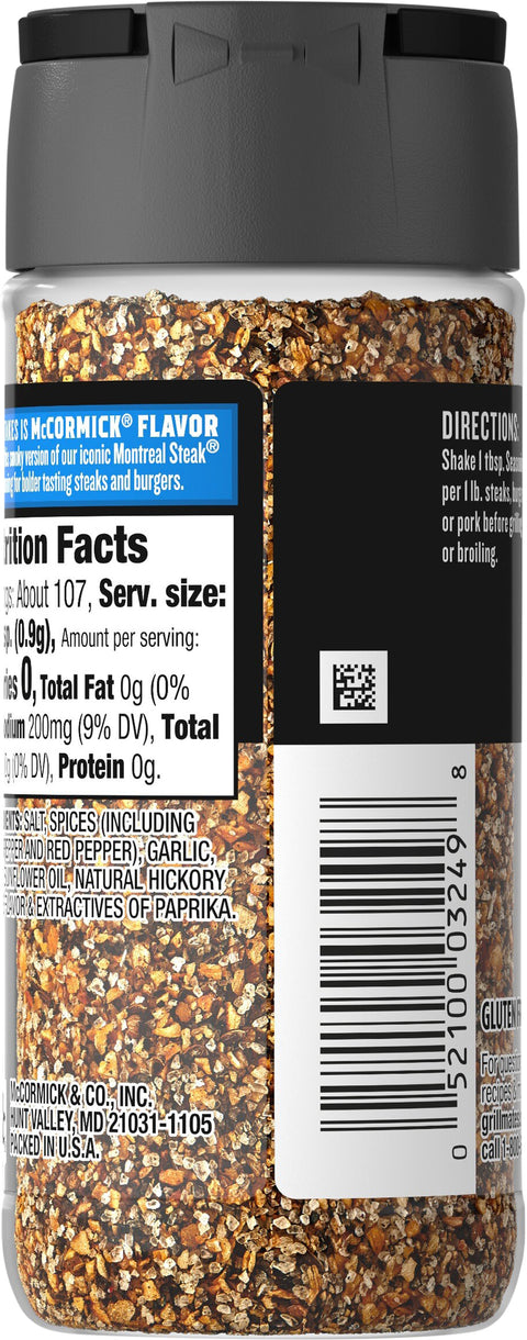 McCormick Grill Mates Smokey Montreal Steak Seasoning 3.4 OZ